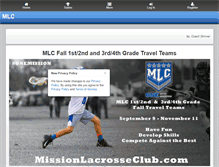 Tablet Screenshot of missionlacrosseclub.com